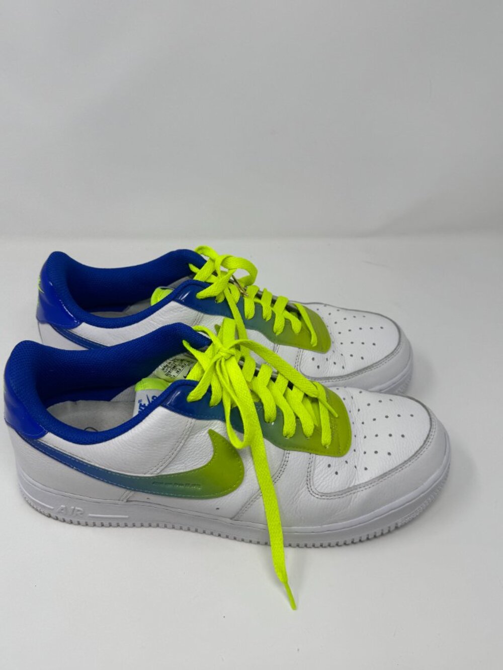Nike Air Force 1 Low 50th Anniversary White Blue Volt DJ7015-001 Men's Size 11.5